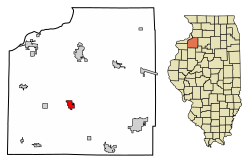 Henry County Illinois Incorporated and Unincorporated areas Cambridge Highlighted
